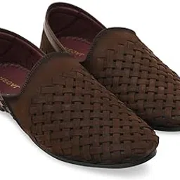 regal Men Woven Mojari Style Slip Ons-picture-23