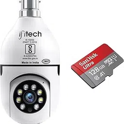 IFITech Indoor Security HD 2MP CCTV WiFi Bulb Camera | Pan/Tilt (PTZ) | 256GB SD Card Support (128GB SD Card Included) | Perfect for Home, Shop, Godown & Office Monitoring [2024 Model]-picture-40