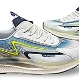 N P Style Fashion Athletic Sneakers, Grey and Orange, Mesh Running Shoes with White Platform Sole-image-25