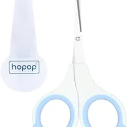 Hopop Baby Nail Scissor for New Born | Baby Nail Cutter Tool Suitable from 0+Months | Safety Nail Scissors with Rounded Head & Protective Cap | Stainless Steel Rust Free Blade | Blue-picture-12