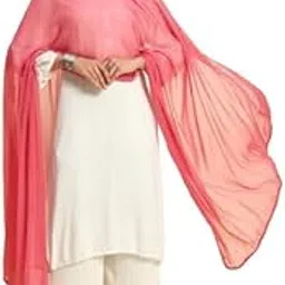 soft colors Women's Plain Chiffon Dupatta With Border Lace-picture-15