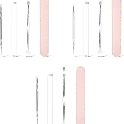 MAYCREATE® Pimple Remover Tool Blackheads Kit Stainless Steel Comedone Extractor Dual Head Blackhead Removal Shovel Facial Pore Cleaning Tools for Acne Whiteheads Popping 3PCS-picture-48