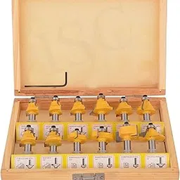 ISC 8mm Classic Bearing Multi Shapes 12 Pcs Router Bit Set-picture-31