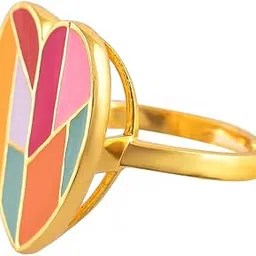 voylla Valentine's Day Mosaic Heart Ring|Gift For Her|Valentines Gift For Her|-picture-13
