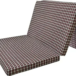 MOROFEEL 3 Inch Dual Comfort Reversible Foldable UHD Foam Single Bed Mattress 3 Fold Red & White-picture-12