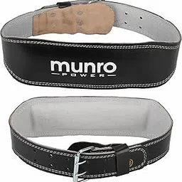 MUNRO Power Max Leather Weight Lifting Belt for Men and Women (Size Medium), Fitness Belt For Deadlift, Powerlifting, Exercise Workout & Back Support-picture-12