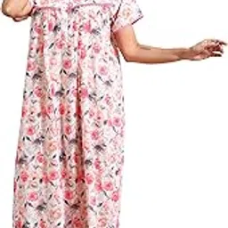 9shines label Premium Chikankari Embroidery Designer Nighty|Cotton Night Gown for Women|Premium Printed Stylish Cotton Nighty |Comfortable & Fancy Sleepwear |Pure Cotton Maxi for Women (1545)-picture-51