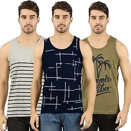 the archer Men's Cotton Printed Vest (Pack of 3)-picture-15