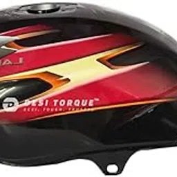 DESI TORQUE™ Petrol Tank for Discover 125 (Old Model) Motorcycle (Black/Red)-picture-26