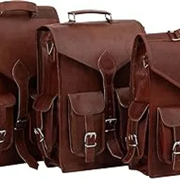 3-in-1 Leather Convertible Bag – Vintage Brown Leather Backpack, Handbag & Crossbody Satchel – Multipurpose Travel Shoulder Bag for Men & Women – Adjustable Strap Work & College Bag.-image-23
