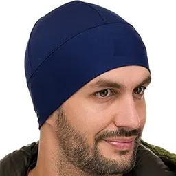 PAROPKAR Skull Cap Helmet Liner & Running Beanie Hat - Winter Thermal Athletic Cycling & Ski Head Caps for Men - Fits Under Helmets (Blue)-picture-33