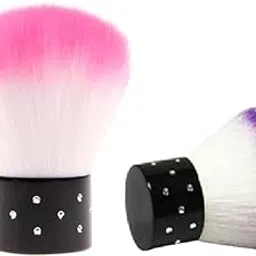 Makeup Brush Set for Face, 2 Pieces, Soft Synthetic Hair, for Powder Foundation Blending, Random Colours-picture-54