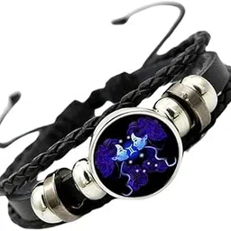 12 New Constellation Bracelet Zodiac Signs Guardian Fluorescent Woven Leather Bracelet for Women & Men, All age Jewelry Gifts For Unisex Adult-image-16