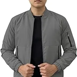 Winter Jacket – Windproof Poca Cloth with Fur, Zipped mandarin Collar, 2 Front Pockets & Side Arm Pocket, Casual & Sportswear jackets for men Pista Grey-image-5