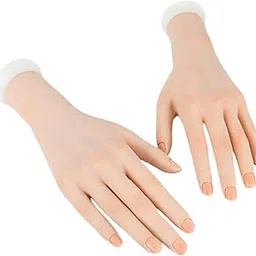CLUB BOLLYWOOD®CB-Practice Mannequin Hand Practice Hand for Acrylic Nails Soft for Photo Props|Health & Beauty |Salon & Spa Equipment |Hair & Makeup Mannequins|2 Practice Hand(Right and Left) image 1
