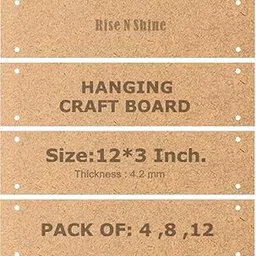 Rise N Shine DIY Wall Hangings MDF Rectangle Shape | MDF Boards for Art and Craft | DIY Name Plate for Home Decoration | Pine Wood Board Unfinished for DIY Home (12x3, 12)-image-98