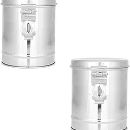 Brunchy Stainless Steel Gulak Piggy Bank, Round Shape 14 cm - Hundi Money Bank for Adults, Saving Box, Money Saving Box for Kids, Durable and Secure Design for Savings (2)-picture-12