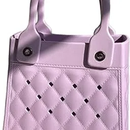 ™ Beach Tote Bag Handbag Waterproof Easy to Clean Holes Pouch Summer Beach Bag Purple | Womens Handbags & Bags-image-35