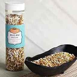 Lemor Mint Alsi Mixture (300 Gms, 2 Jars of 150 Gms Each) | Sweet & Salty Mukhwas | Healthy After Meal for Eating | Roasted Trail Mix Snacks-picture-22