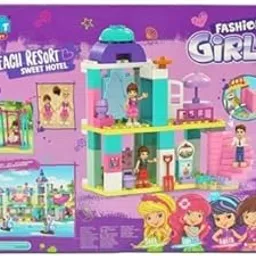 Magic Toys Chest Girls Beach House Building Sets Friends Summer House Building Blocks Seaside Playset Construction Toys Creative Toys for 6-12 Years Old Girls and Boys 58 PCS-picture-49