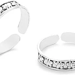 dhruvs collection 925 Oxidized Silver Glossy Finished Toe Ring for Girls & Women - 4.5 Grams-picture-35