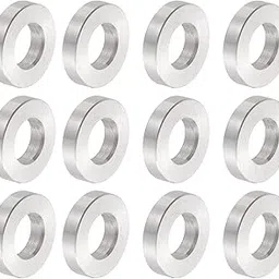 uxcell 12pcs Aluminum Spacer 8.2mm Bore x 16mm OD x 4mm Length Screw Bushing Plain Finish Round Metal Spacer for M8 Screws Bolts and Rods-image-79