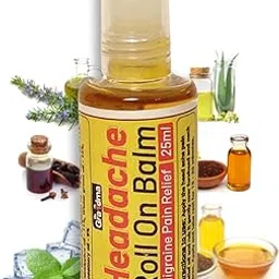 Headache Roll On Balm for headache Pain Relief (25ml) | A blend of 8 herbal essential oils | Common Cold Relief Massage Oil (Pack of 1)-picture-54