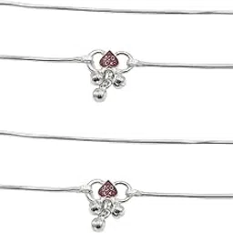 sahiba gems Anklet - (Payal) Simple Design in 92.5 Silver for Girls and Women With Ghungroo-picture-29