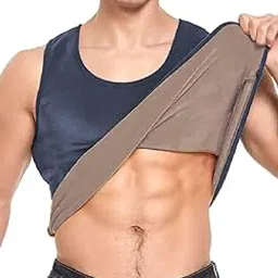 eleg & stilance Mens Cotton Winter Warm Thermal Tank Top Fleece Lined Underwear Sleeveless Cold Weather Vest-picture-14