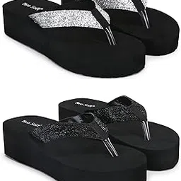 Women Premium Combo Slipper Pack Of 2 Fancy Slipper Stylish Comfortable Lightweight Daily Used Flip Flop-picture-13