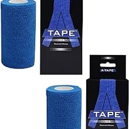 A-TAPE Breathable Self Adhesive Cohesive Bandage for Humans & Pets (Dogs, Cats, Birds) –Sports, Wrap, Athletic, Non Woven First Aid Medical, Wrist, Swelling (10 cm X 4.5 mtr, Pack of 2) (Blue)-picture-57