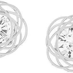 ami Silver Contemporary Dazzling Cubic Zirconia Stud Earring For Women-ZPFK20194-picture-31