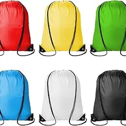 almekaquz YelaJoy Drawstring Backpacks Bulk String Bag Cinch Sack Pack Storage Knapsack Polyester Gift Bags Sports Drawstring Bags for Trip Gym Party Bags(6 Colors)-picture-25