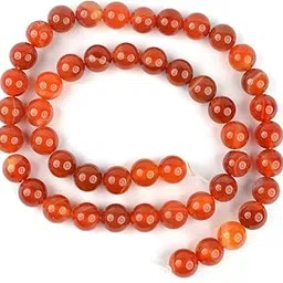 reiki crystal products Natural Cranelian Stone Loose Beads 8 mm Round Bead | Crystal Stone Beads Strand / Lines for Jewellery Making Bracelets Beads Malas Beads for Jewellery Making Necklace / Bracelet / Mala-picture-23