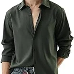 snitch Men's Casual Shirt | Slim Fit Full Sleeve Classic Collar Solid Pattern | Premium Viscose Blend & Textured Fabric for Everyday Wear & Semi-Formal Occasions-picture-12