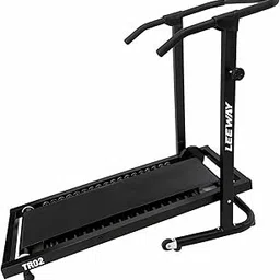 LEEWAY Manual Treadmill for Home | Non Electric Running Machine with Foldable Design, 46x13in Running Surface | Compact Roller Jogging Treadmill for Small Spaces, Home Gym, Seniors – TR02-picture-14