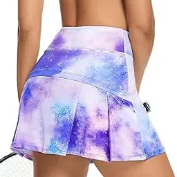 ibeauti Womens Back Pleated Athletic Tennis Skorts Golf Skirts with 3 Pockets Mesh Shorts for Running Active Workout-picture-50