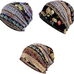 enakshi (label) Fashion Slouchy Beanie Hat Sleep Turban Cap Headwear Pack of 3|Clothing, Shoes & Accessories | Womens Accessories | Hats-picture-10