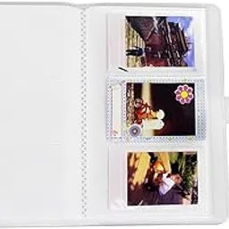 Generic Camera Photo Album, Durable PU Photo Album Compact Easy Mini with Fine Buckle for Photograph Photo |-image-2