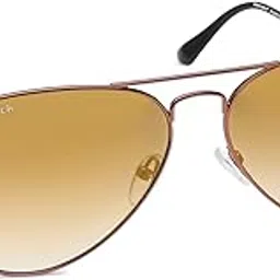 fastrack Brown Aviator Metal 100% UV Protected Sunglasses for Men(M165BR37GV)-picture-36