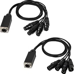 Jamesin XLR Snake Cable to Ethercon Cable, 4 Channel 3-pin Multi Network Snake Receiver，with Cat5/cat6 Network Snake Receiver, for Stage and Recording Studio,3 Feet (1 Male+1 Female…-image-15