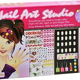 Nail Art Studio Kit with Stickers, Nail Polish, Manicure Tools, Ages 8+-picture-19