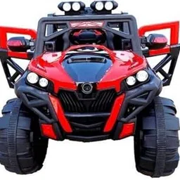 LITTLE PUP 2188 Kids Jeep | Electric Ride-On with Music, Adjustable Seatbelts, Long Battery Life | Perfect for Outdoor | Battery Operated Ride On Motor Bike for Kids, 2 to 10 Years (Red)-image-26