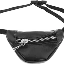 CALANDIS™ Stylish 1/3 BJD Dolls Accessory PU Leather Zipper Fanny Pack Waist Bag Black | Modern | Clothes & Accessories | Dolls-picture-17