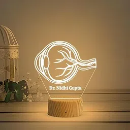 Gift Me Bazar Personalized Eye Doctor Ophthalmologist Night Lamp | 3D Eye Light Led Lamp | Warm White Light with USB Powered | Gift for Eye Doctor-picture-31
