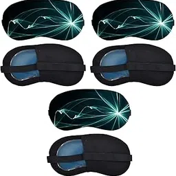 Samtrish Eye Mask with Adjustable Strap – Reusable Cold Hot Therapy Eye Compress for Puffy Eyes, Sinus Relief, Dark Circles, Sleep Aid & Meditation Mask with Modern Abstract Design | Pack of 3-picture-45
