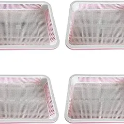 THE STYLE SUTRA® 4 Pieces Garden Seed Sprouter Tray Big Capacity Cultivation Germination Tray Pink-picture-47