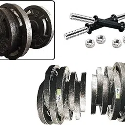 Body Maxx 50 kg Cast Iron Dumbells Set image 1