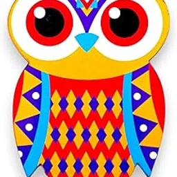 HomifyArt Colorful Owl Fridge Magnet | Stylish Mandala Design for Home Kitchen Decoration, Decorative Item for Refrigerator, Almirah, Washing Machine | 10 x 7 cm 1 pcs-picture-57