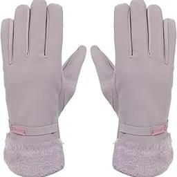 fabseasons Women’s/Girls Winter Gloves - Touchscreen Index Finger, Warm Faux Fur Lining, Cozy & Stylish Gloves for Ages 14+-picture-12